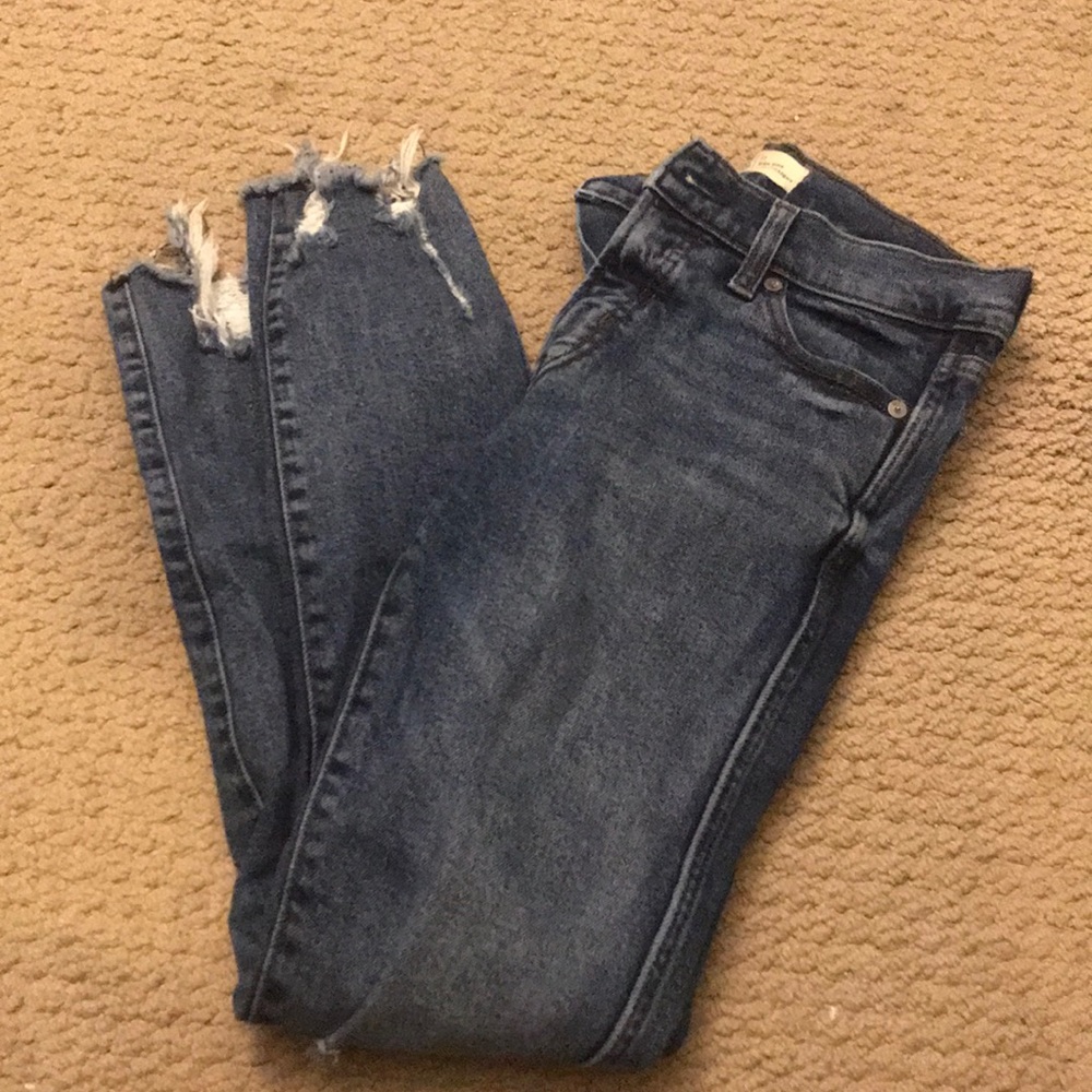 Gap high rise slim straight jeans